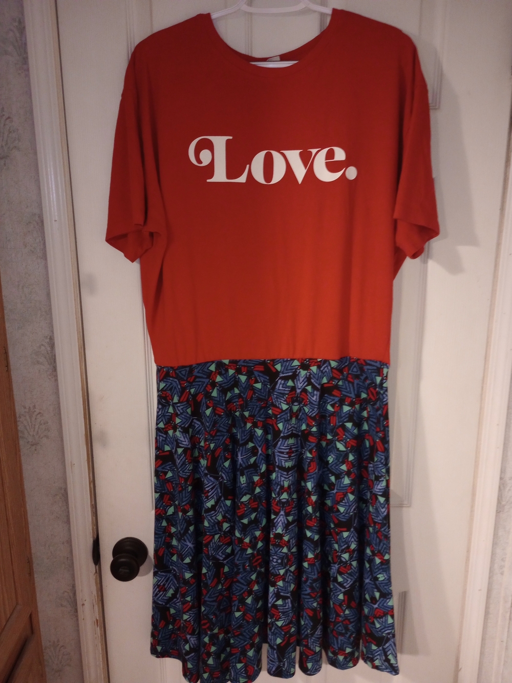 Love Print Red& Multi-Color Women's Dress